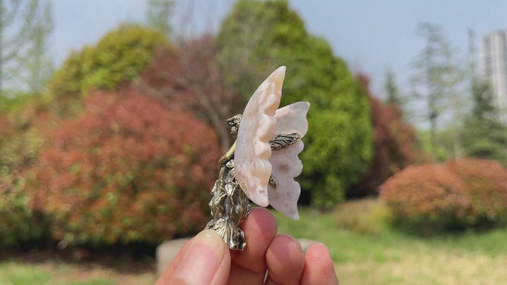 Natural Crystal Flower Agate Fairy