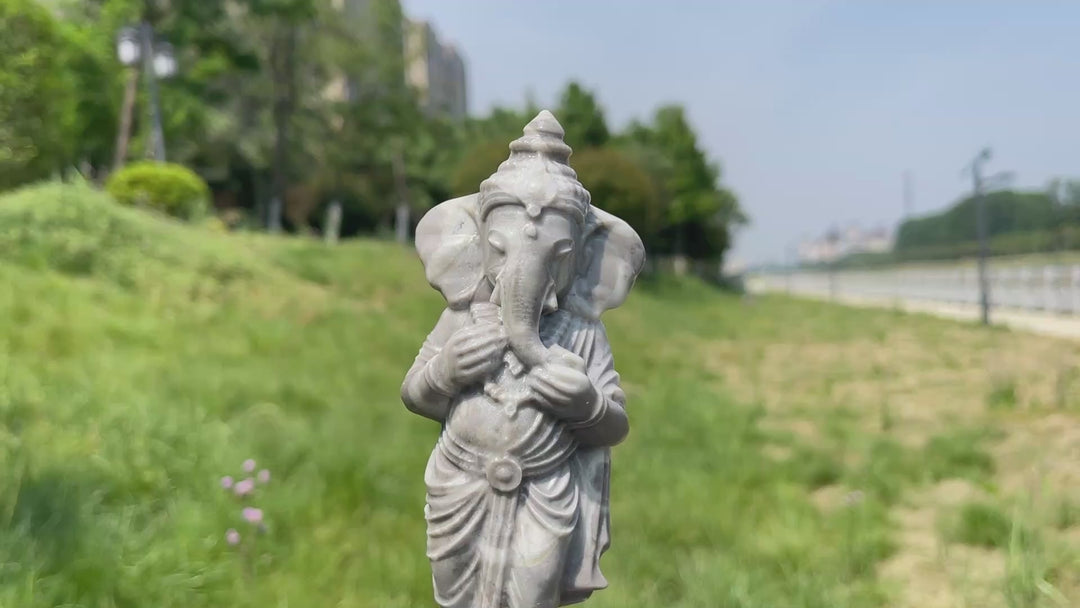 Natural Crystal Standing Ganesha Carving