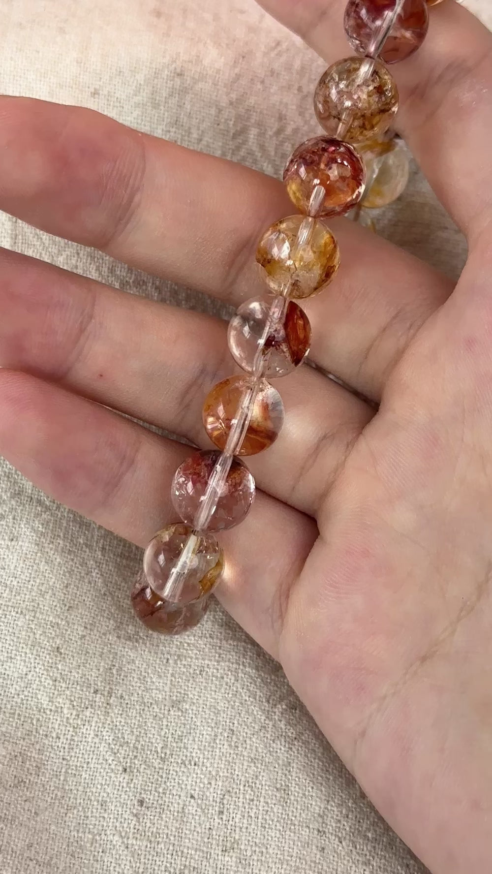 Koi Fire Quartz Bracelet 9.9-10.3mm