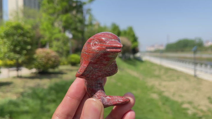 Natural Red Aventurine Crystal Dolphin Carving