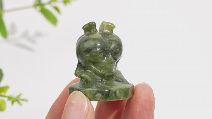 Natural Crystal Carving Heart Skull