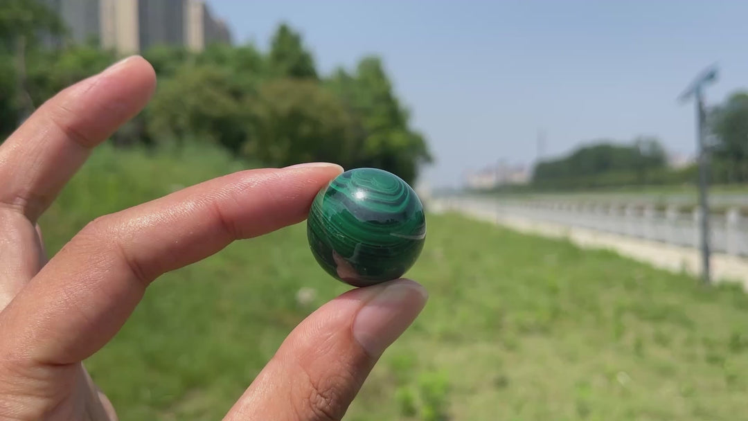 Natural Crystal Malachite Sphere