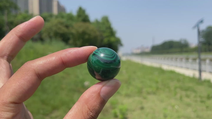 Natural Crystal Malachite Sphere
