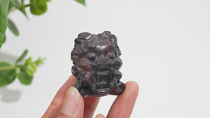 Natural Crystal Fortune Lion Dance Carving