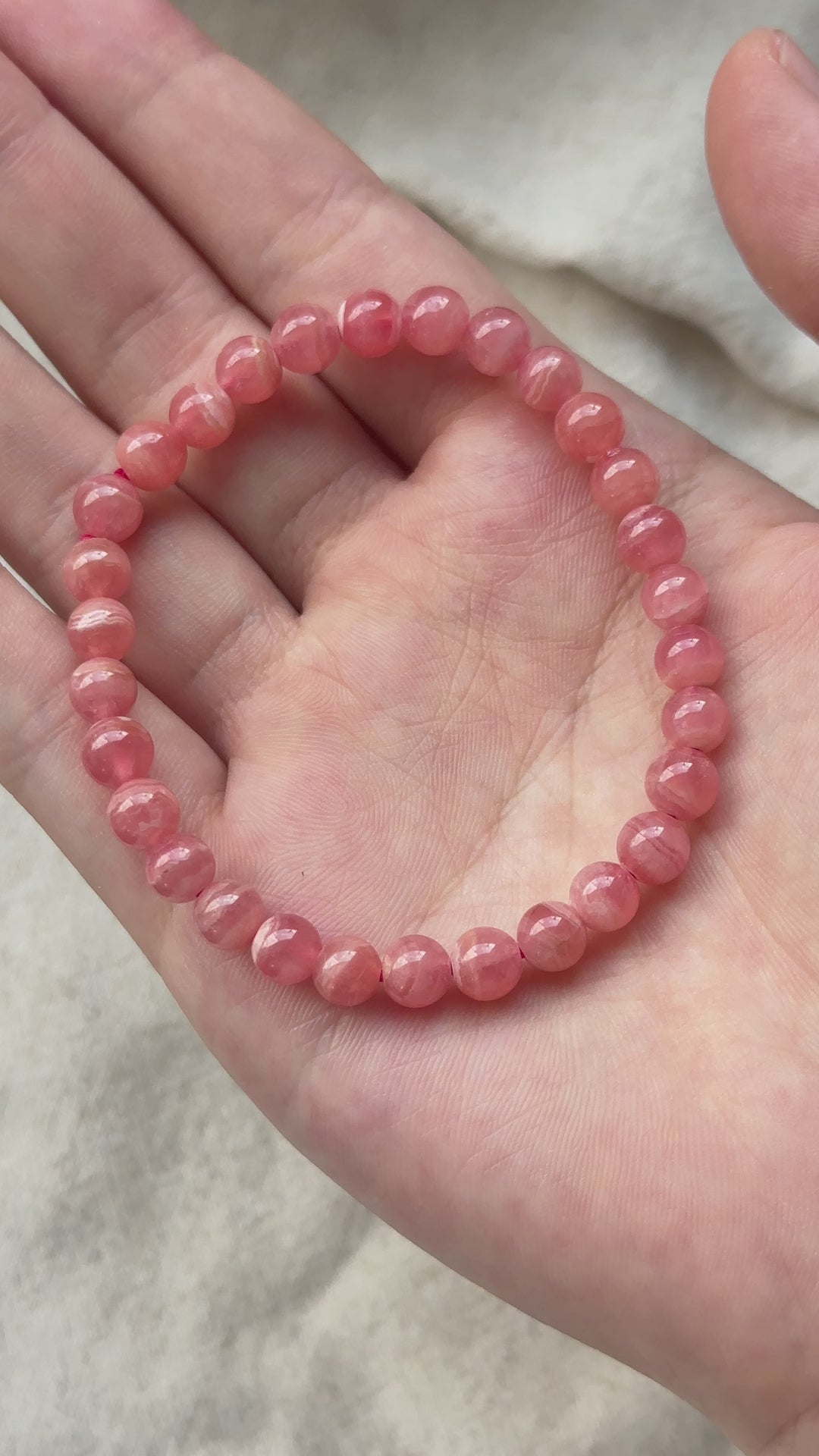 Rhodochrosite Bracelet 6-6.8mm