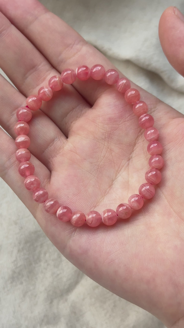 Rhodochrosite Bracelet 6-6.8mm