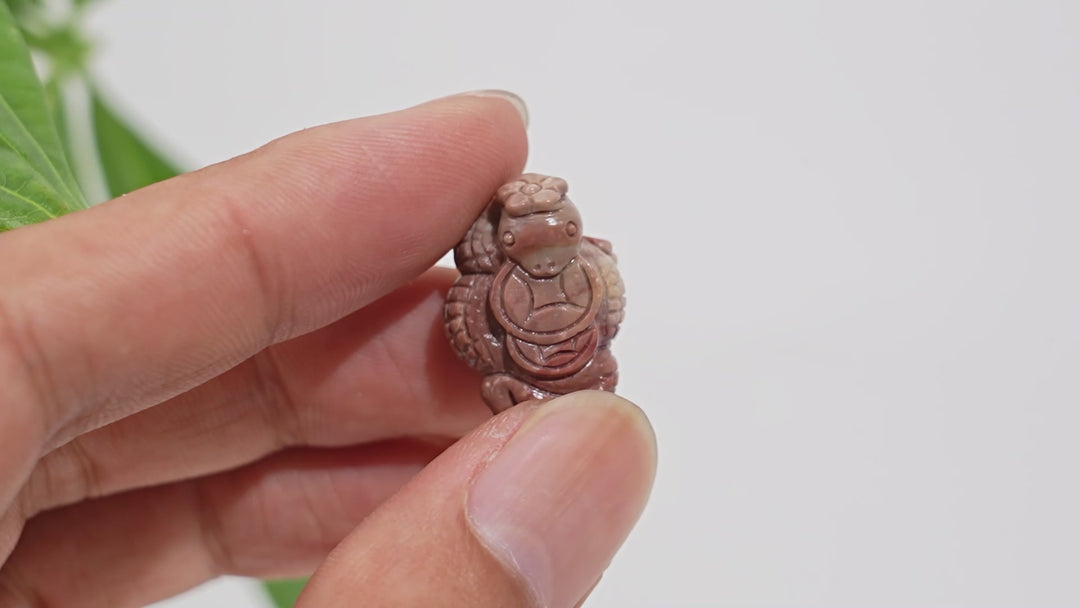 Natural Crystal Alashan Agate Coin Snake