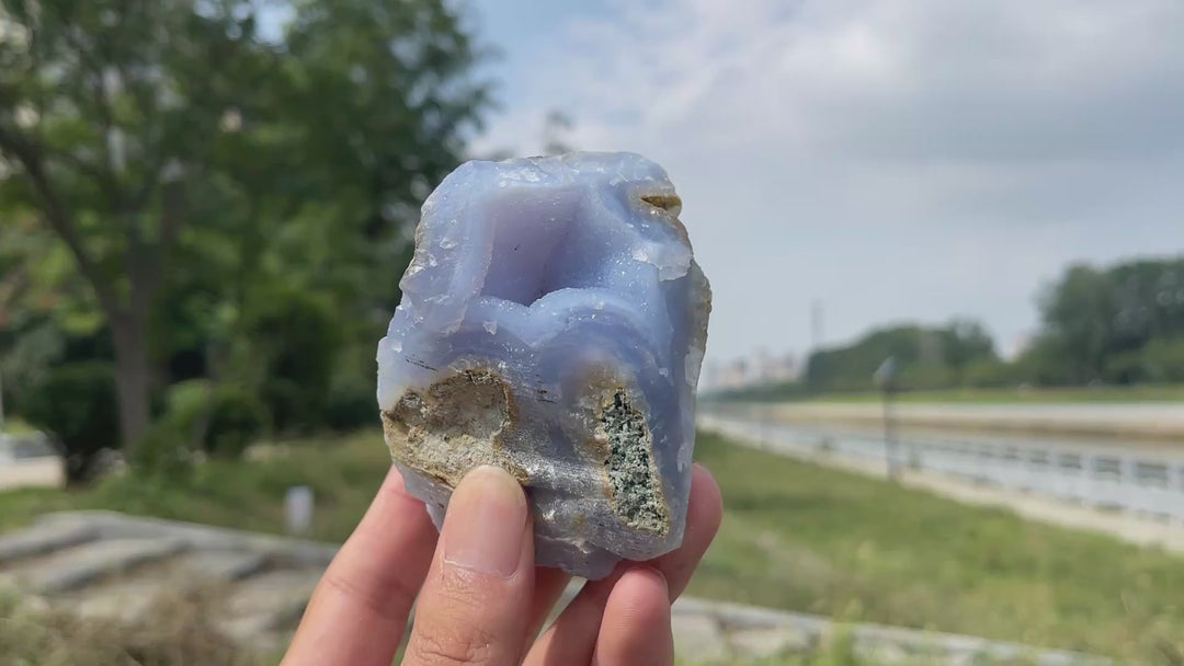 Unique,Natural Crystal Blue Lace Agate Raw