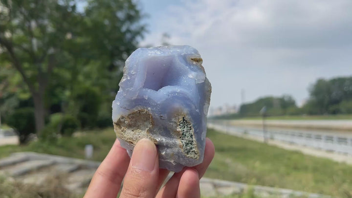 Unique,Natural Crystal Blue Lace Agate Raw
