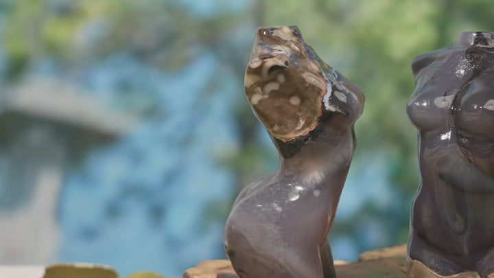 Natural Volcanic Agate Goddess Model