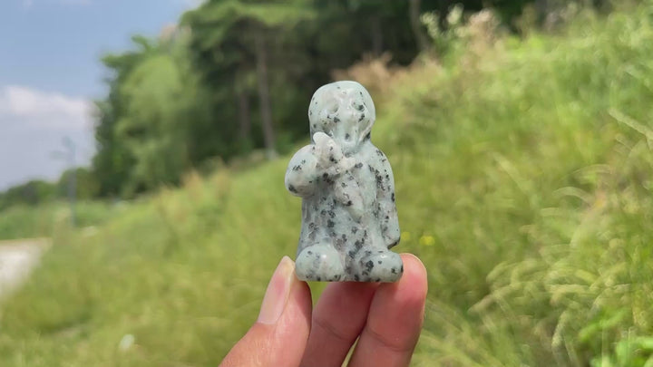 Natural Crystal Grim Reaper Carving With Dagger