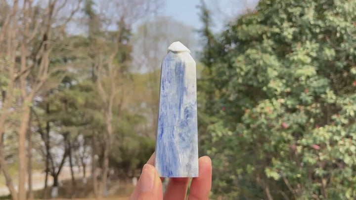 Unique,Natural Crystal Blue Kyanite Point