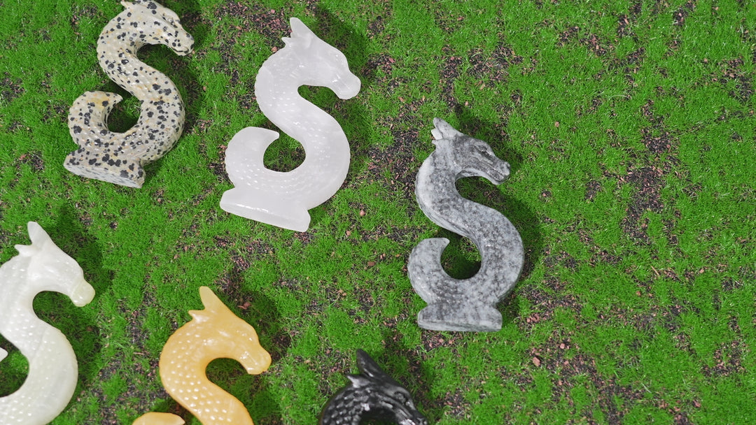 Natural Letter Dragon Sculpture