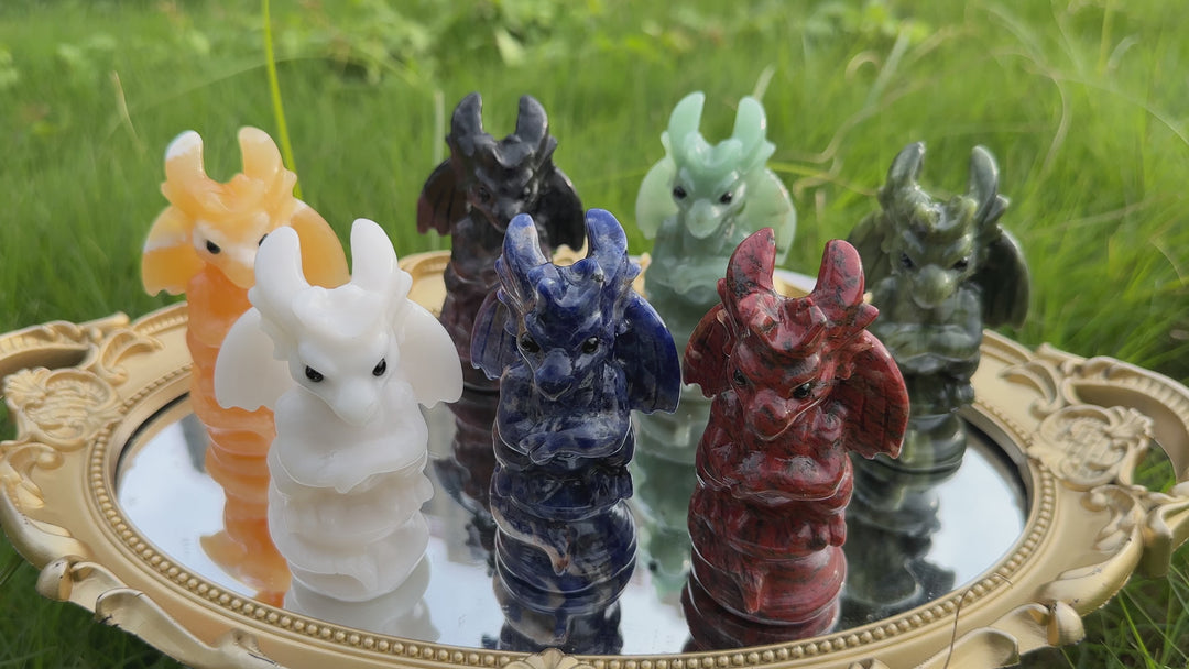 Natural Carving Crystal Quartz Dragon Figurine