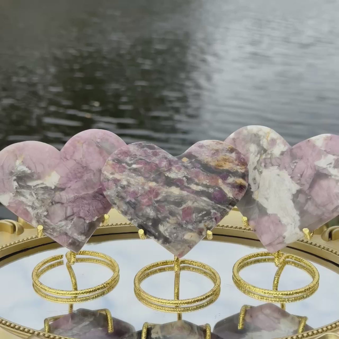 Natural Pink Tourmaline Heart