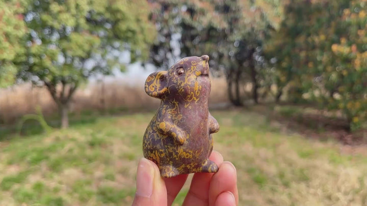 Natural Conglomerate Jasper Mouse