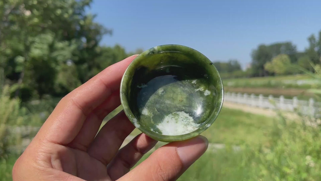 Natural Crystal Serpentine Bowl