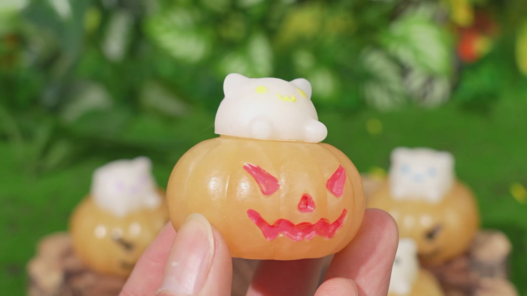 Natural Yellow Calcite Pumpkin Cat