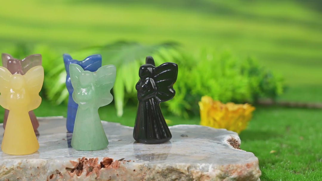 Natural Crystal Carving Mini Fairy