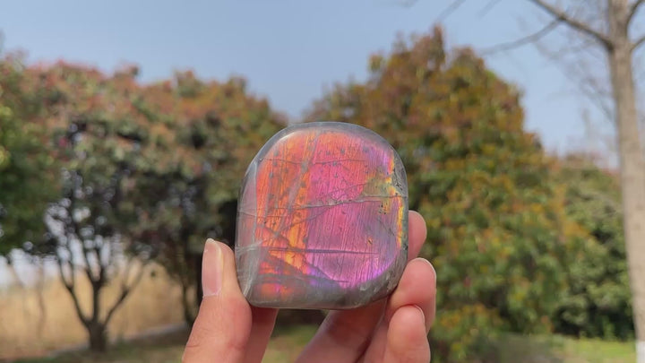 Unique,Natural Crystal Labradorite Ornament