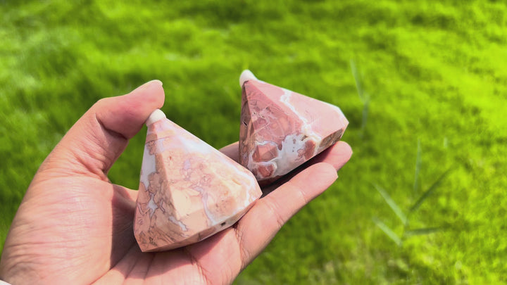 Natural Pink Agate Diamond
