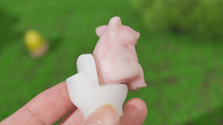 Natural Pink Opal Toilet Pig