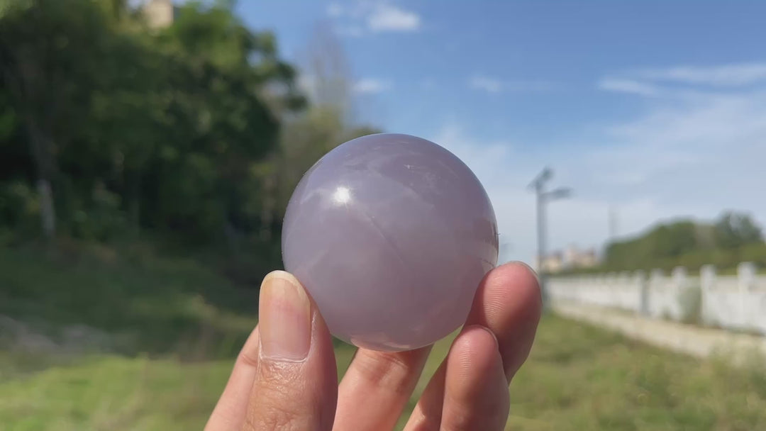 Natural Crystal Lavender Fluorite Sphere