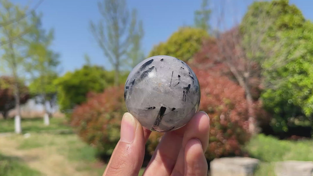 Quartz Tourmaline Sphere