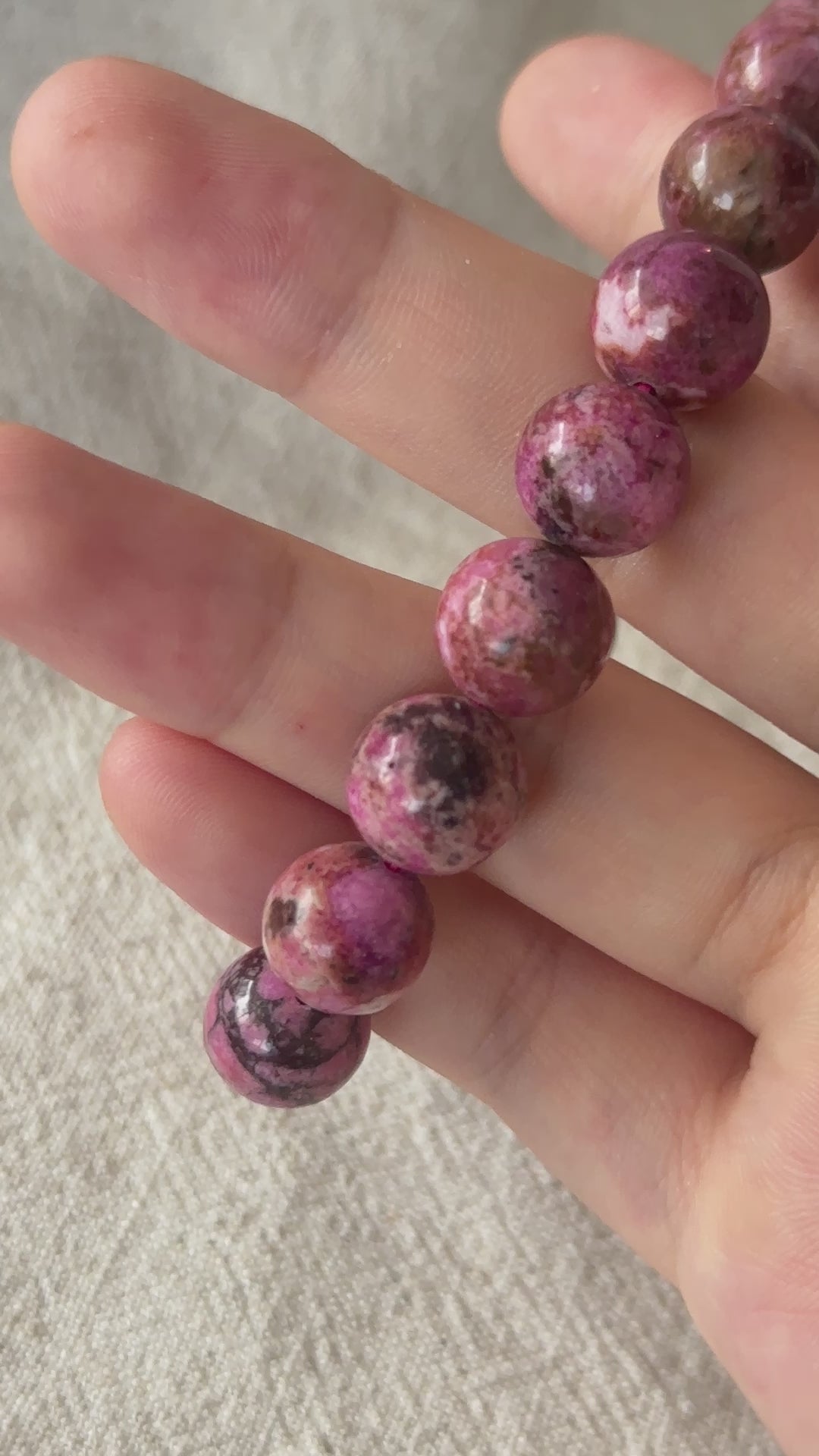 Cobaltan Calcite Bead Bracelet 10.8-11.3mm