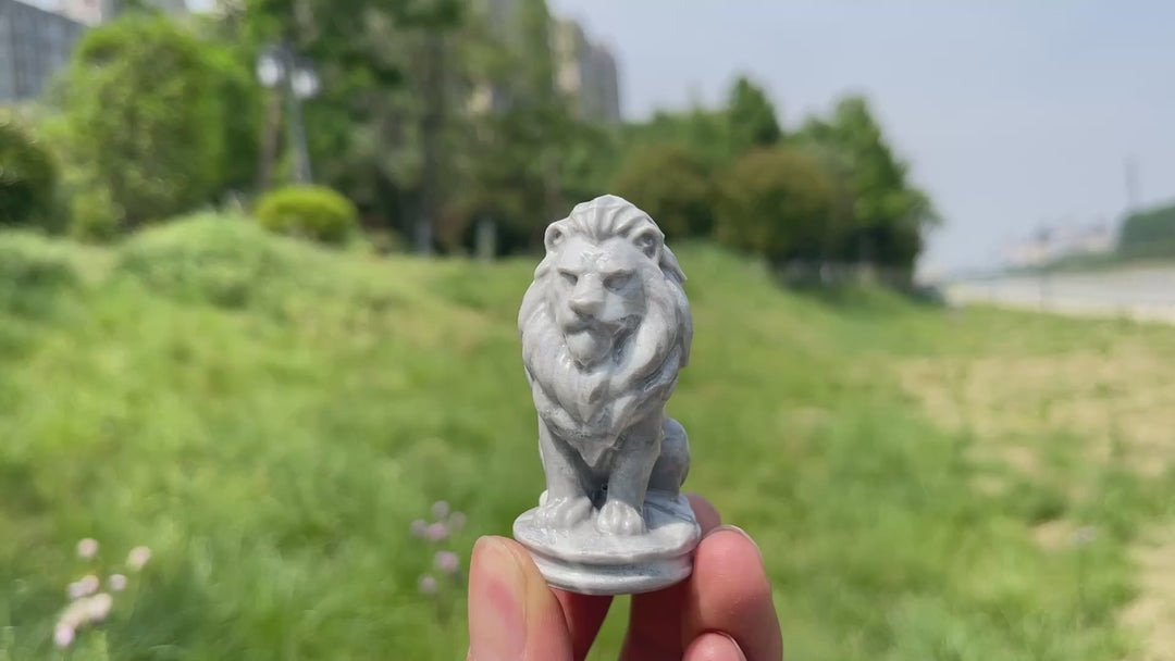 Natural Crystal Carving Regal Lion
