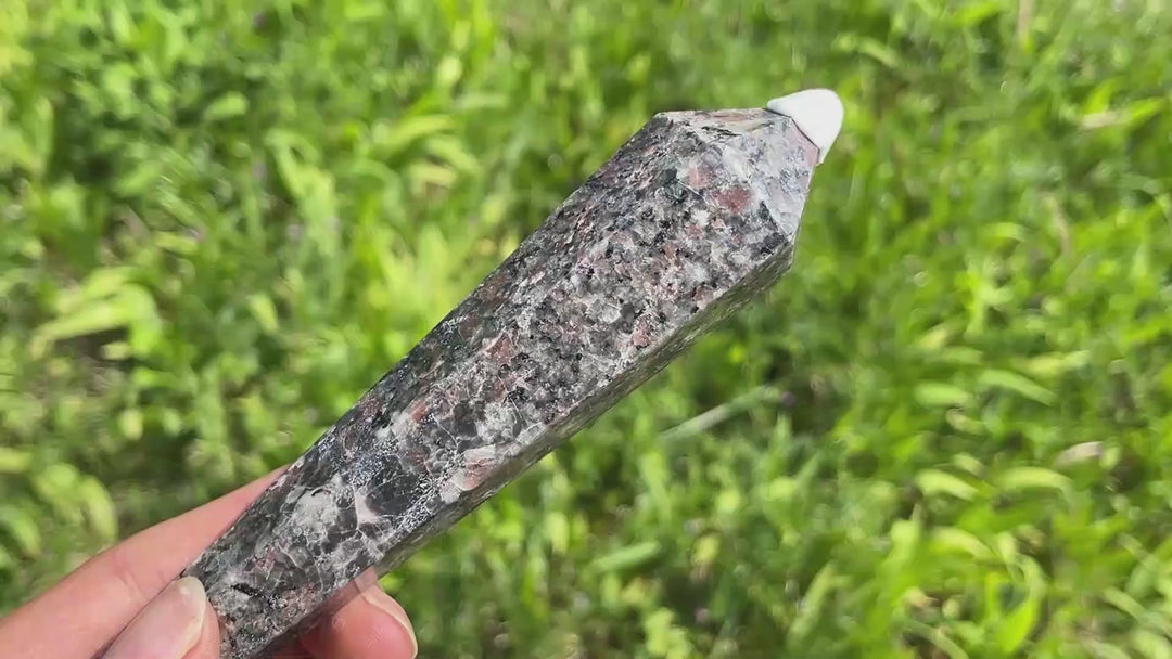 Natural Crystal Yooperlite Wand