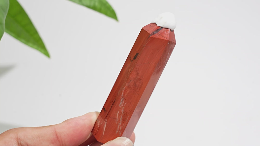 Natural Red Jasper Crystal Exquisite Point