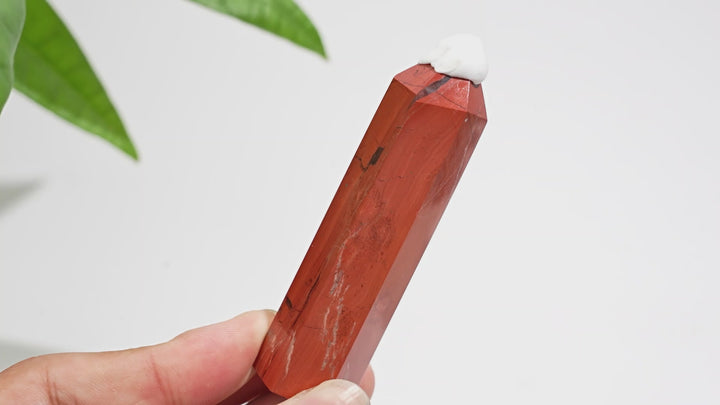 Natural Red Jasper Crystal Exquisite Point
