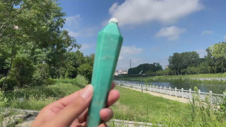 Natural Crystal Large Amazonite Wand