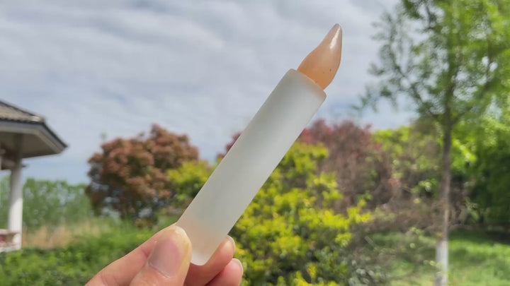 Natural Selenite Crystal Candle