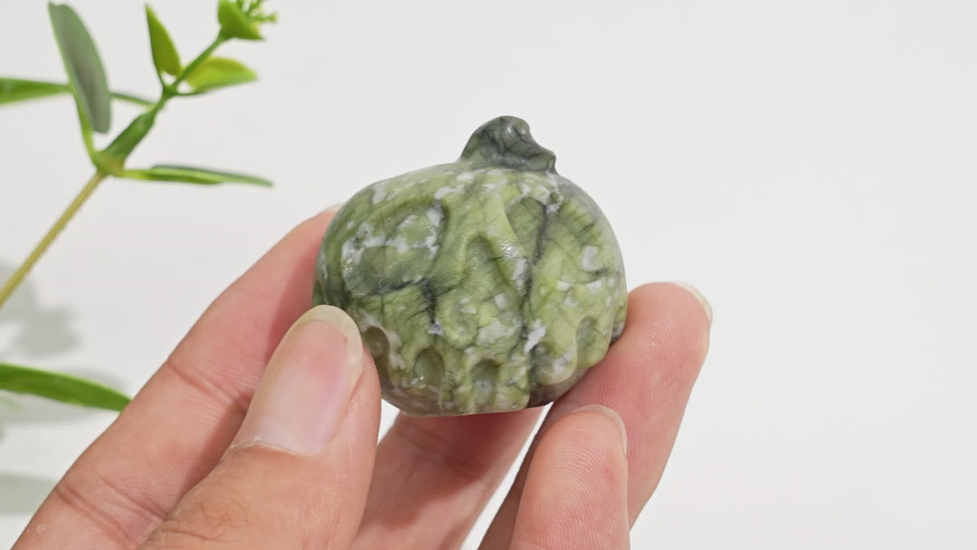 Natural Crystal Carving Poison Apple Skull