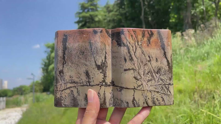 Unique,Natural Crystal Picture Jasper Book Carving