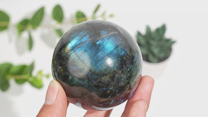 Natural Crystal Labradorite Sphere