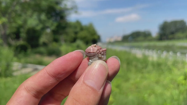 Natural Crystal Alashan Agate Butterfly Fairy Carving