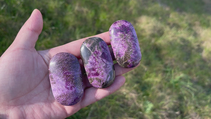 Natural Crystal Carving Atlantisite Palm Stone