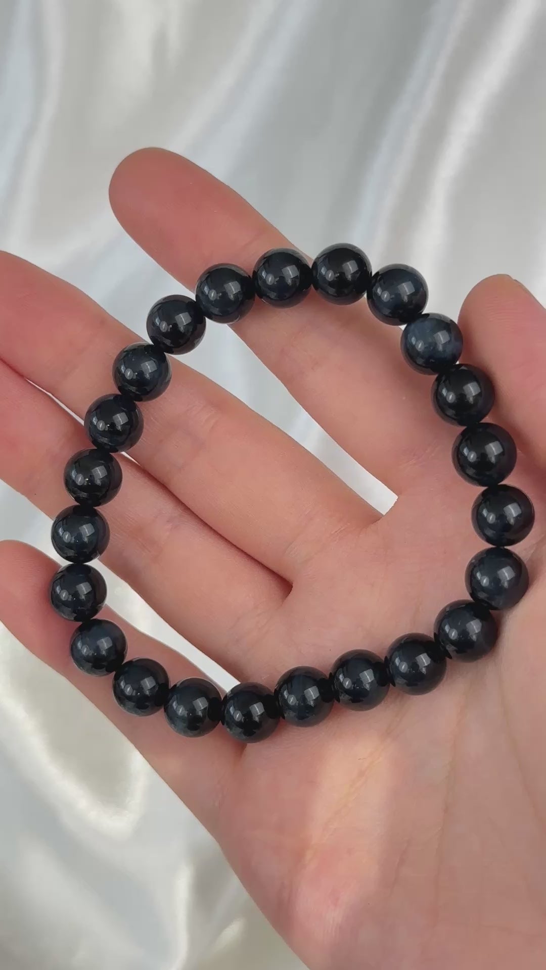 Blue Tiger Eye Stone Bracelet 8.1-8.5mm