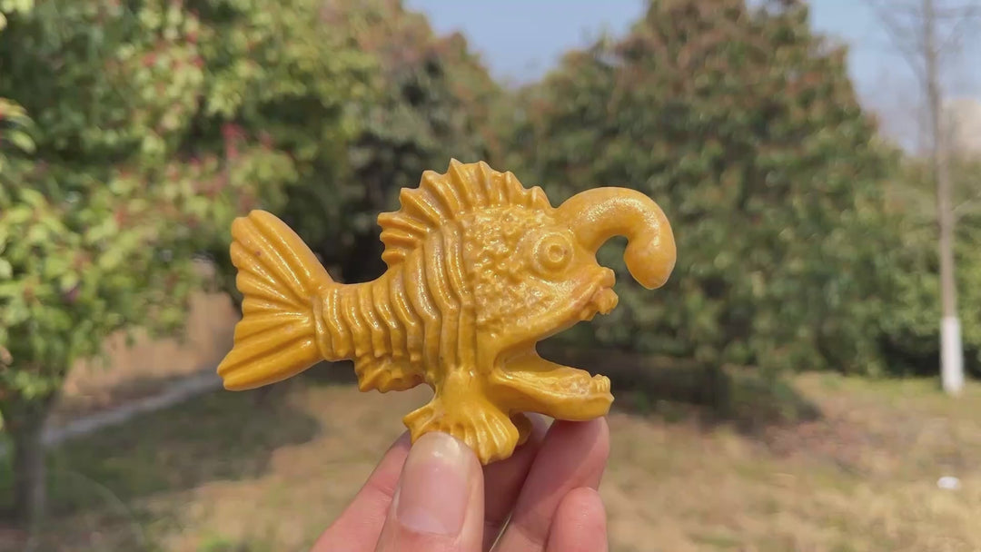Natural Crystal Carving Anglerfish