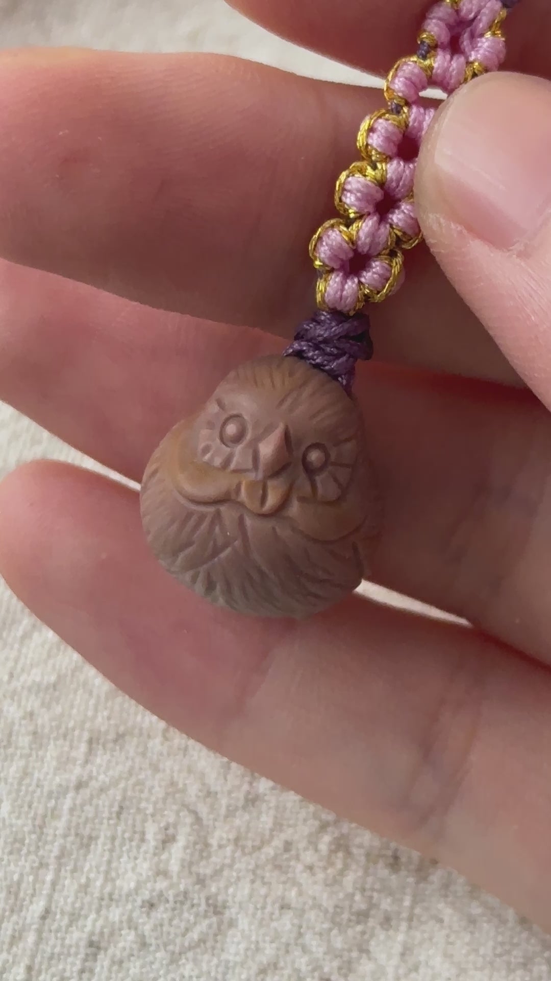 Alashan Agate Carved Bird Charm
