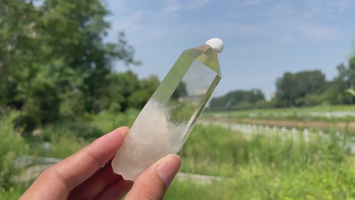 Unique,Natural Crystal Blue Needle Quartz Point