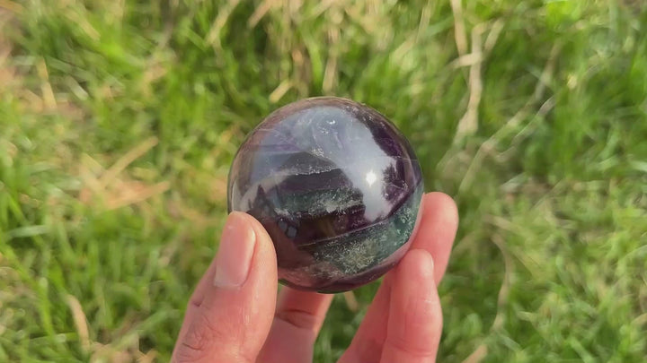 Natural Crystal Fluorite Sphere