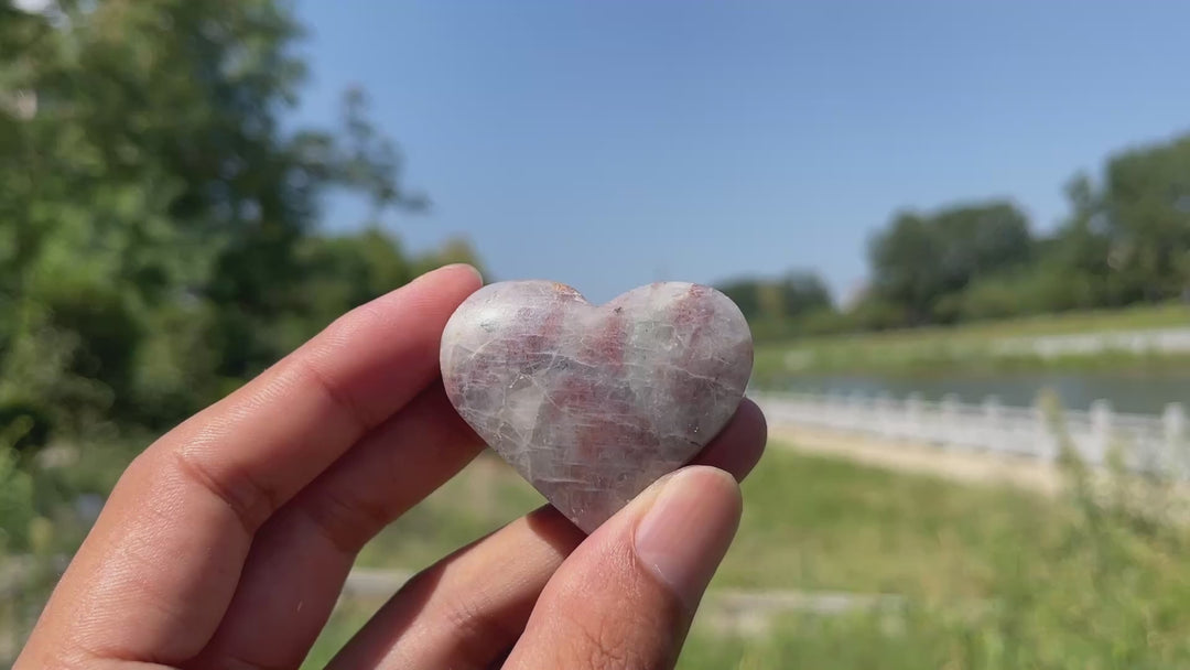 Natural Crystal Blood Iolite Heart