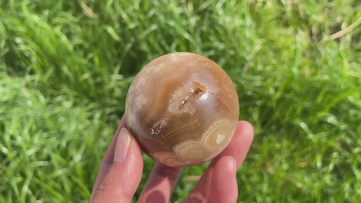 Natural Calcite Crystal Sphere