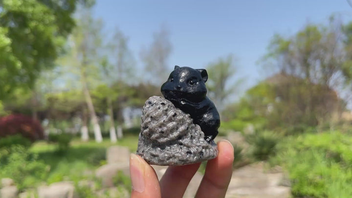Natural Crystal Hamster Carving