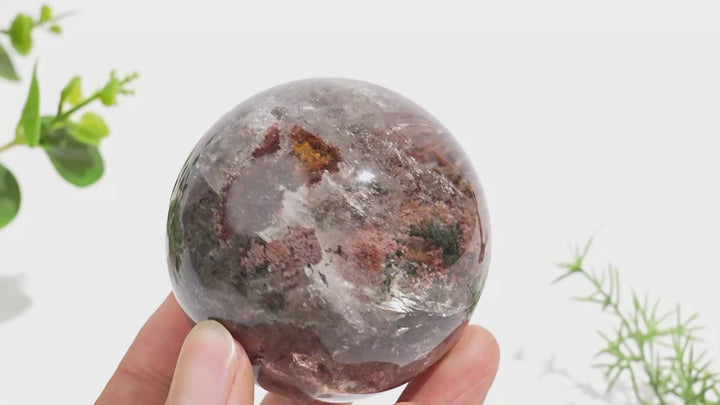 Unique,Natural Crystal Garden Quartz Sphere