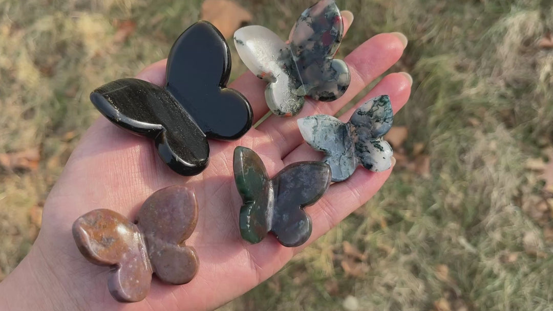 Natural Crystal Carving 3D Butterfly